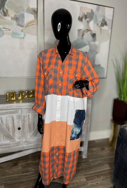 REMIX ~ Maxi Flannel ShirtDress