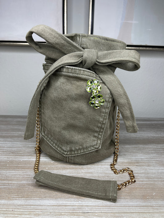The Money Bag - Olive Flowers